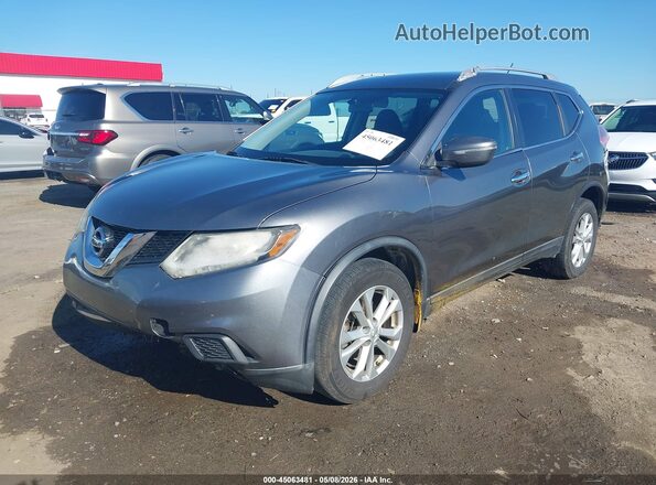 KNMAT2MT6GP651386 2016 NISSAN ROGUE Gray წინა მარცხენა ხედი სამი მეოთხედიდან