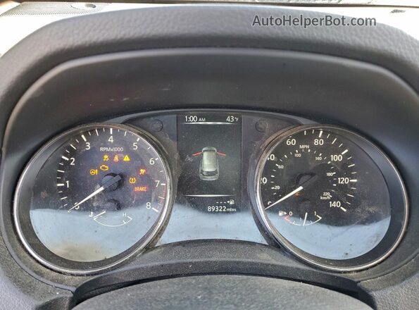KNMAT2MT6HP613724 2017 NISSAN ROGUE Black Instrument cluster view