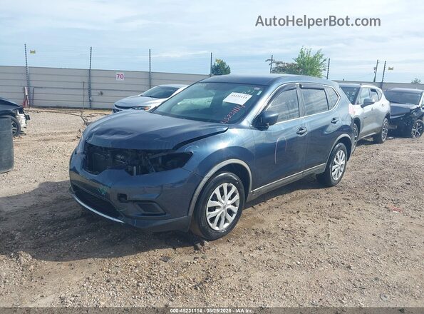KNMAT2MT7GP661103 2016 NISSAN ROGUE Blue Front left