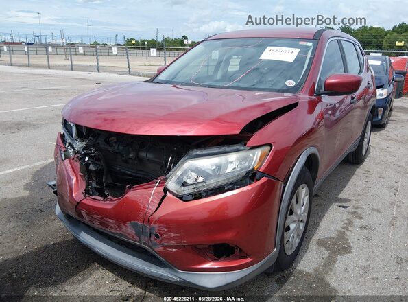 KNMAT2MT7GP704399 2016 NISSAN ROGUE Red Передня ліва чверть