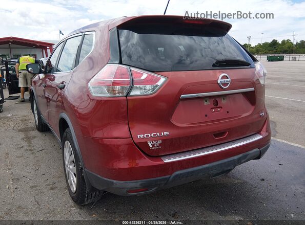 KNMAT2MT7GP704399 2016 NISSAN ROGUE Red Задня ліва чверть