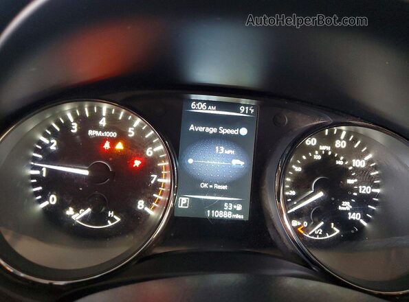 KNMAT2MT9HP524097 2017 NISSAN ROGUE Gray Widok zestawu wskaźników