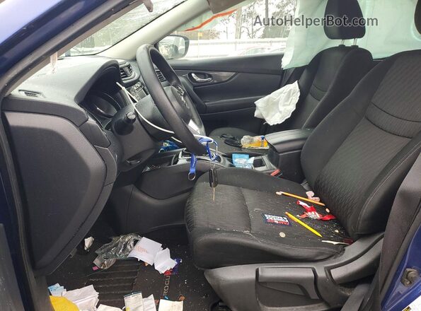 KNMAT2MT9JP597668 2018 NISSAN ROGUE Blue წინა სალონის ხედი