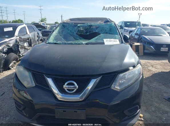 KNMAT2MTXGP664075 2016 NISSAN ROGUE Black Widok deski rozdzielczej