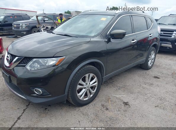 KNMAT2MV0GP696812 2016 NISSAN ROGUE Black Vista tres cuartos delantera izquierda
