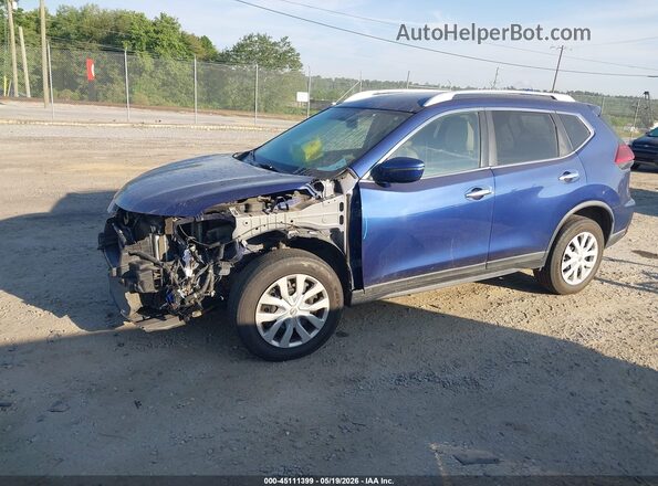 KNMAT2MV0HP561024 2017 NISSAN ROGUE Blue Передня ліва чверть