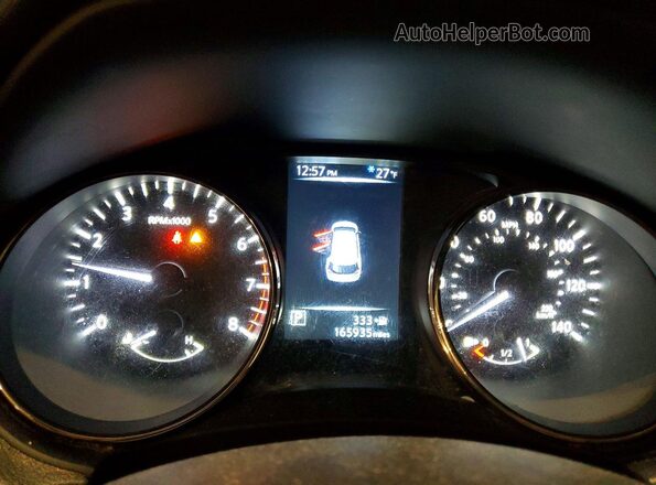 KNMAT2MV0HP564280 2017 NISSAN ROGUE Blue Instrument cluster view