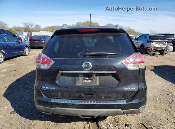 KNMAT2MV1GP674365 2016 NISSAN ROGUE Black Вид ззаду