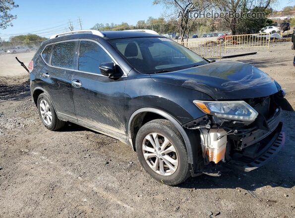 KNMAT2MV1GP674365 2016 NISSAN ROGUE Black Передня права чверть