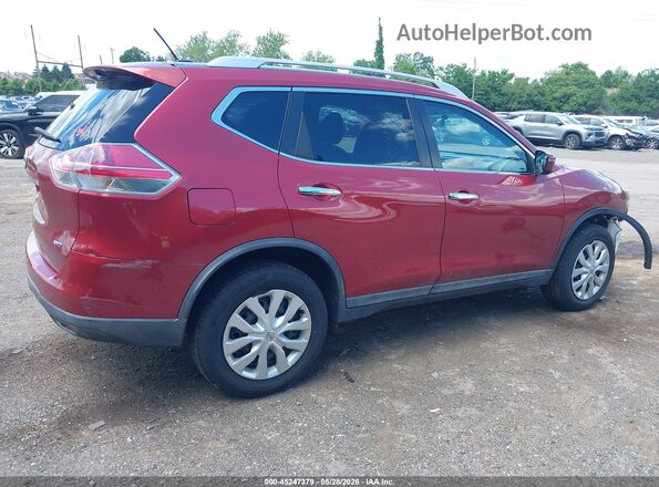 KNMAT2MV2GP673306 2016 NISSAN ROGUE Red Задня права чверть
