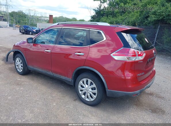 KNMAT2MV2GP673306 2016 NISSAN ROGUE Red Задня ліва чверть