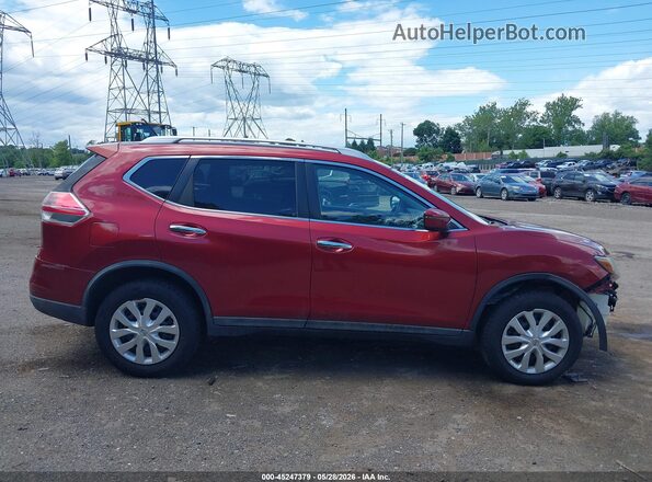 KNMAT2MV2GP673306 2016 NISSAN ROGUE Red Вид задньої частини салону