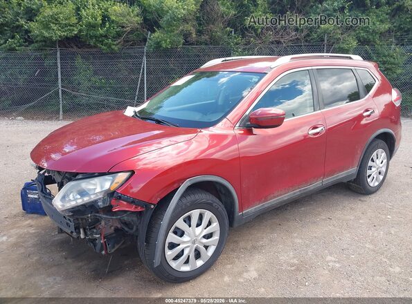 KNMAT2MV2GP673306 2016 NISSAN ROGUE Red Передня ліва чверть