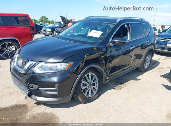 KNMAT2MV2KP507361 2019 NISSAN ROGUE Black წინა მარცხენა ხედი სამი მეოთხედიდან