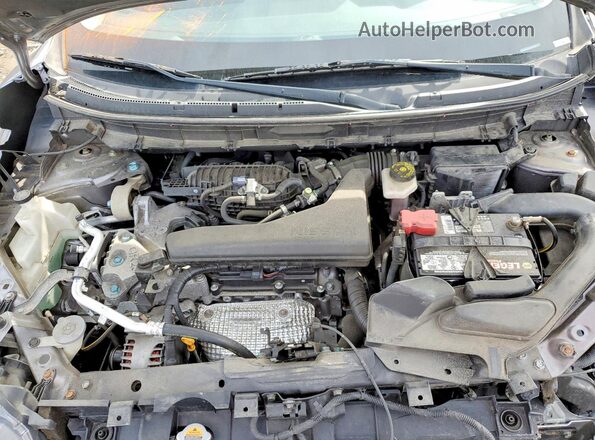 KNMAT2MV3GP677347 2016 NISSAN ROGUE Silver ძრავის განყოფილების ხედი