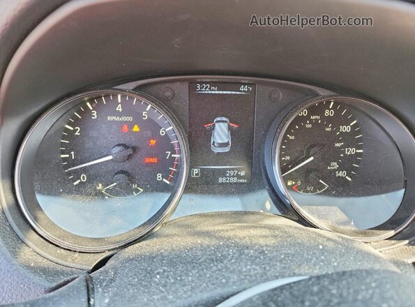 KNMAT2MV3HP504378 2017 NISSAN ROGUE Silver Вид щитка приладів