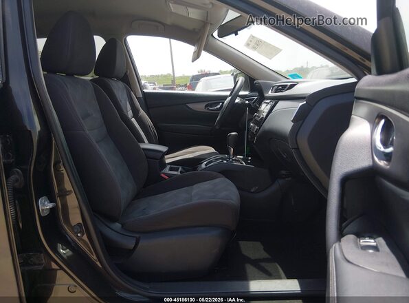 KNMAT2MV4GP679754 2016 NISSAN ROGUE Black წინა სალონის ხედი