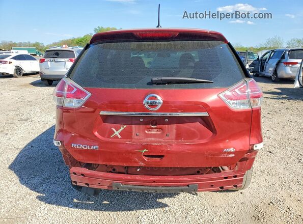 KNMAT2MV4GP728077 2016 NISSAN ROGUE Red 