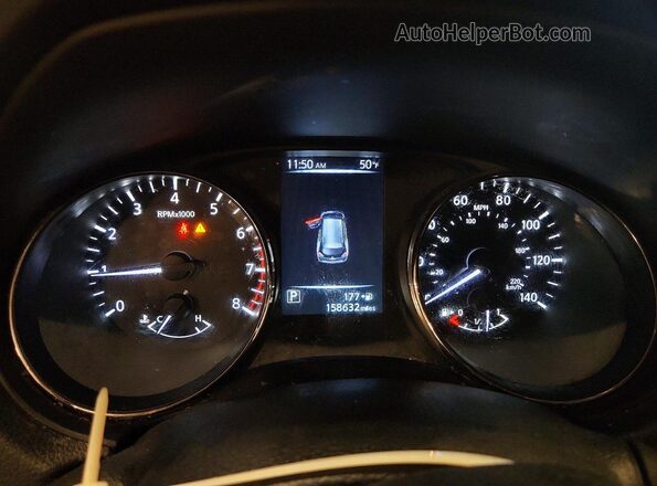 KNMAT2MV4HP558868 2017 NISSAN ROGUE Gray Widok zestawu wskaźników