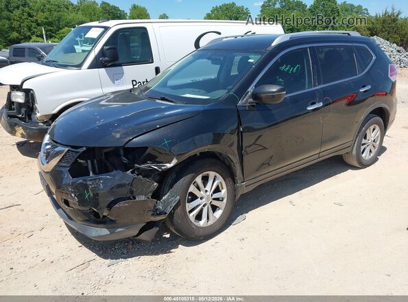 KNMAT2MV5GP624939 2016 NISSAN ROGUE Black Առջևի ձախ երեք քառորդ տեսարան