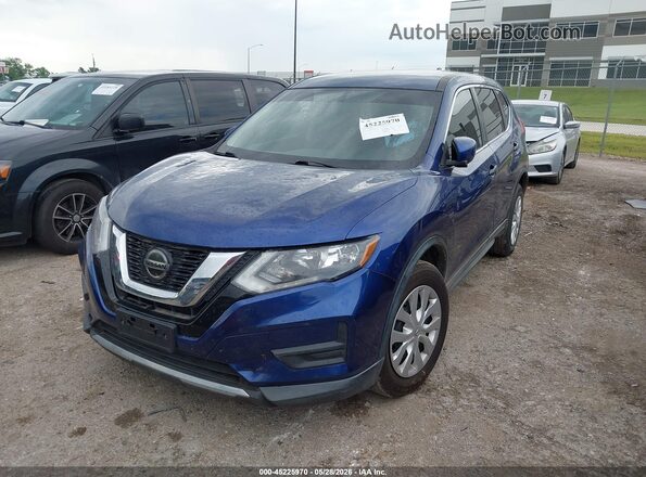 KNMAT2MV5JP595076 2018 NISSAN ROGUE Blue წინა მარცხენა ხედი სამი მეოთხედიდან