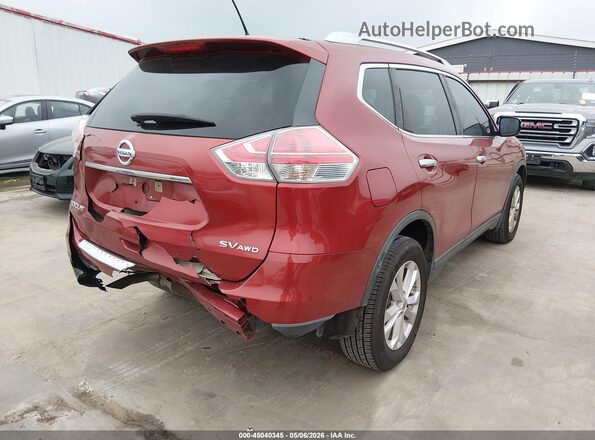 KNMAT2MV8GP652735 2016 NISSAN ROGUE Бордовый Задняя правая четверть