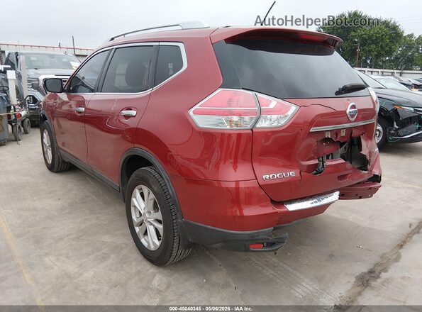 KNMAT2MV8GP652735 2016 NISSAN ROGUE Бордовый Задняя левая четверть
