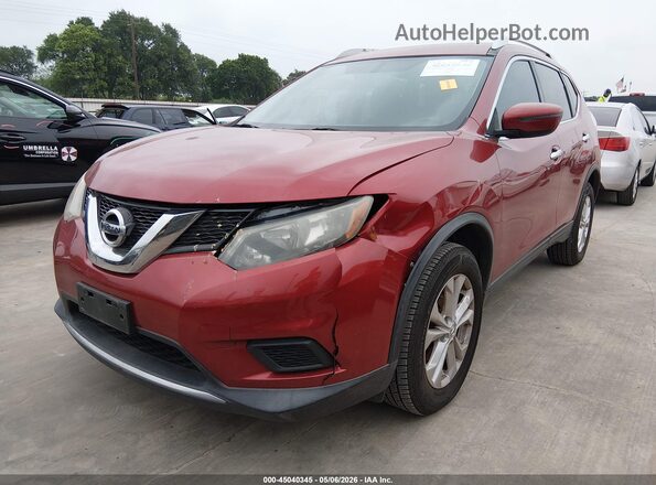 KNMAT2MV8GP652735 2016 NISSAN ROGUE Бордовый Передняя левая четверть