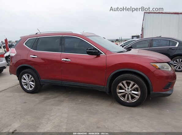 KNMAT2MV8GP652735 2016 NISSAN ROGUE Бордовый Вид задней части салона
