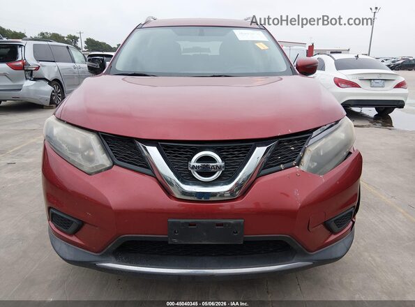 KNMAT2MV8GP652735 2016 NISSAN ROGUE Бордовый Вид щитка приборов