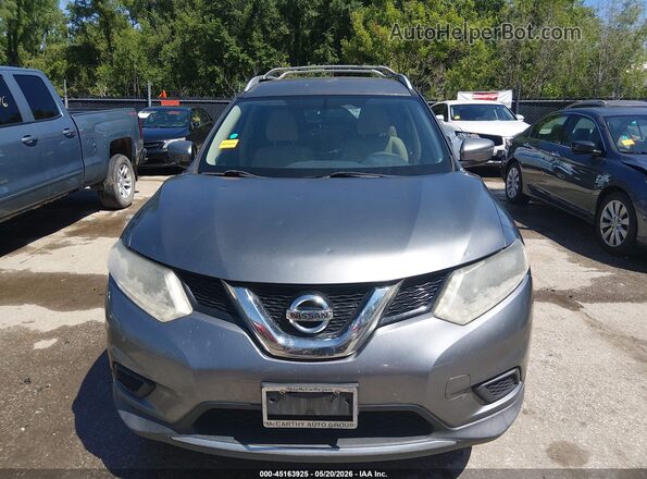 KNMAT2MV9GP656650 2016 NISSAN ROGUE Gray Вид спереду