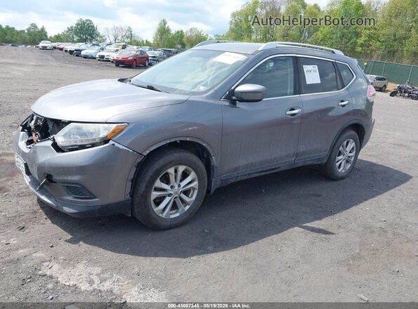 KNMAT2MV9GP727541 2016 NISSAN ROGUE Gray წინა მარცხენა ხედი სამი მეოთხედიდან