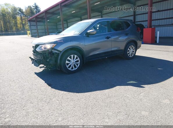 KNMAT2MV9JP504066 2018 NISSAN ROGUE Gray Առջևի ձախ երեք քառորդ տեսարան