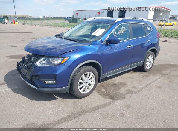 KNMAT2MV9JP568902 2018 NISSAN ROGUE Синий Передняя левая четверть