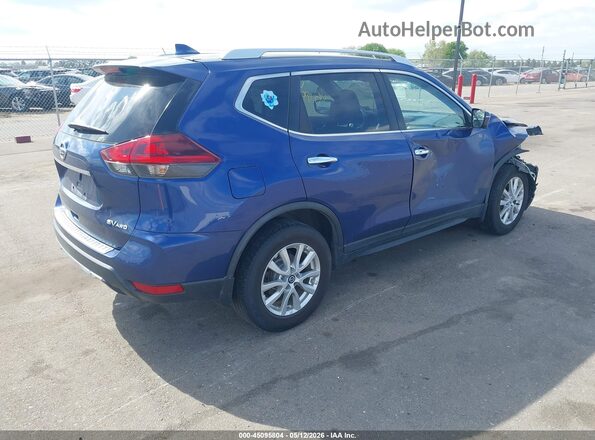KNMAT2MV9JP568902 2018 NISSAN ROGUE Синий Задняя правая четверть