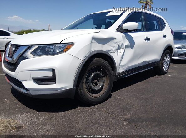 KNMAT2MVXJP525654 2018 NISSAN ROGUE White Vista tres cuartos delantera izquierda