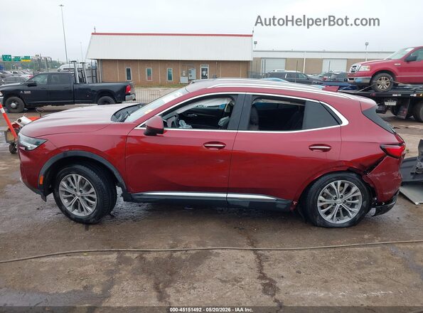 LRBAZLR45ND139234 2022 BUICK ENVISION Red Widok wnętrza z tyłu