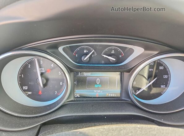 LRBFX1SA9JD081591 2018 BUICK ENVISION White Սարքավորումների վահանակի տեսք