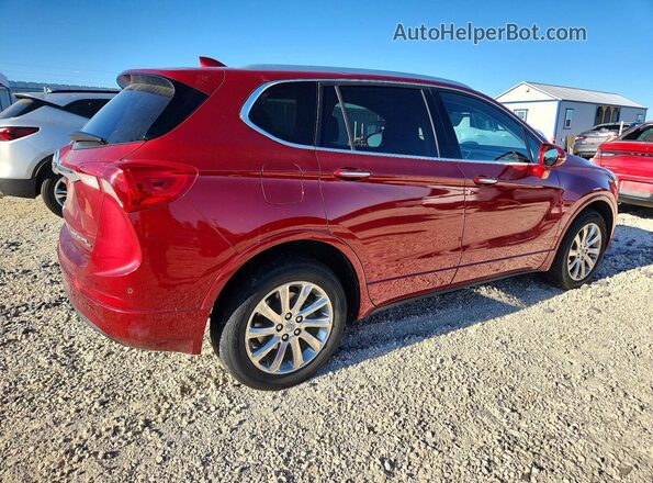 LRBFX2SAXKD109406 2019 BUICK ENVISION Burgundy Trasero derecho