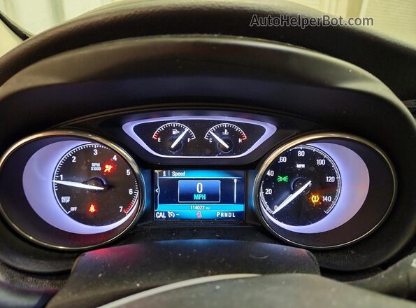 LRBFXBSA6KD064125 2019 BUICK ENVISION Red Widok zestawu wskaźników