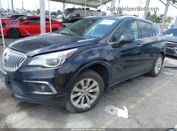 LRBFXBSA8HD000841 2017 BUICK ENVISION Black Առջևի ձախ երեք քառորդ տեսարան