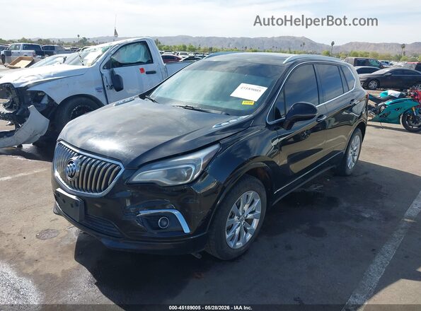 LRBFXBSA8HD053362 2017 BUICK ENVISION Black Առջևի ձախ երեք քառորդ տեսարան
