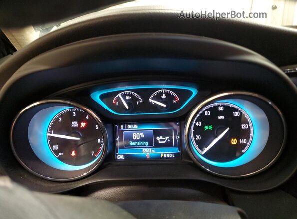 LRBFXDSA6HD160700 2017 BUICK ENVISION Black Instrument cluster view