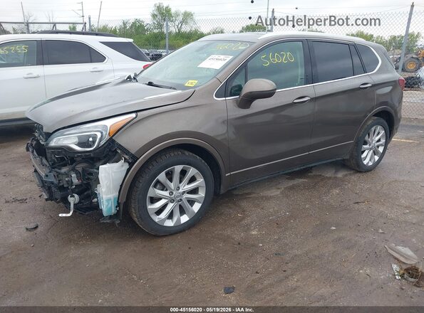 LRBFXFSX5HD101198 2017 BUICK ENVISION Brown წინა მარცხენა ხედი სამი მეოთხედიდან