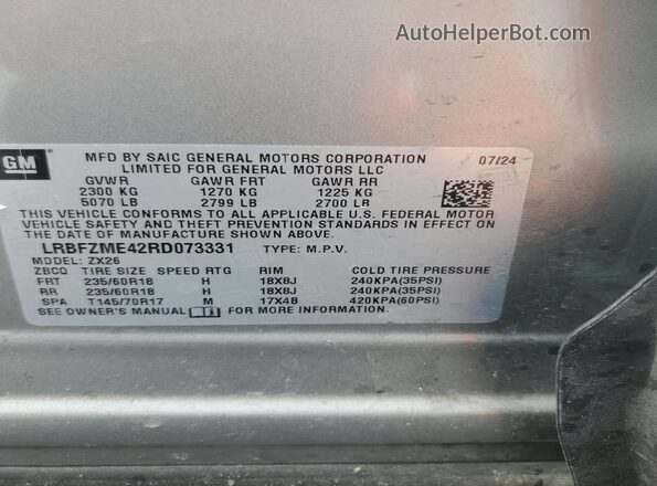 LRBFZME42RD073331 2024 BUICK ENVISION Gray 