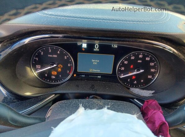 LRBFZNR44MD100330 2021 BUICK ENVISION Gray ხელსაწყოთა პანელის ხედი