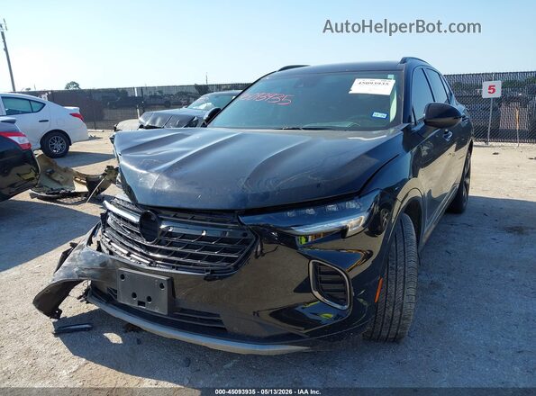 LRBFZNR46ND022344 2022 BUICK ENVISION Black Առջևի ձախ երեք քառորդ տեսարան