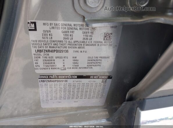 LRBFZNR48PD029136 2023 BUICK ENVISION Gray Շարժիչի բաժամունքի տեսք