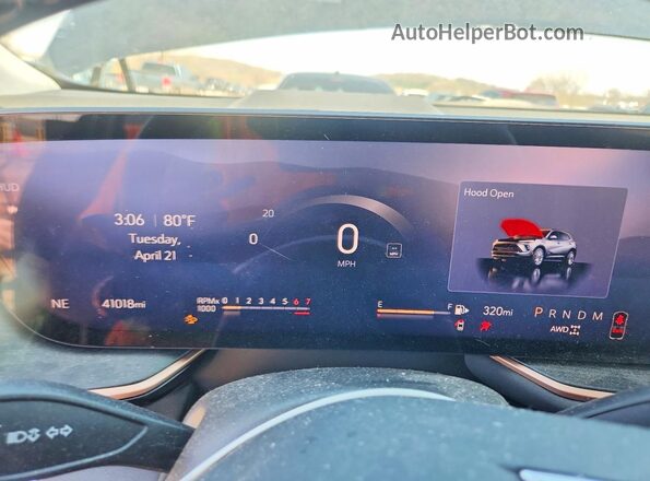 LRBFZPE40RD023979 2024 BUICK ENVISION Black Vista del cuadro de instrumentos