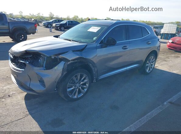 LRBFZRR49ND143411 2022 BUICK ENVISION Gray წინა მარცხენა ხედი სამი მეოთხედიდან